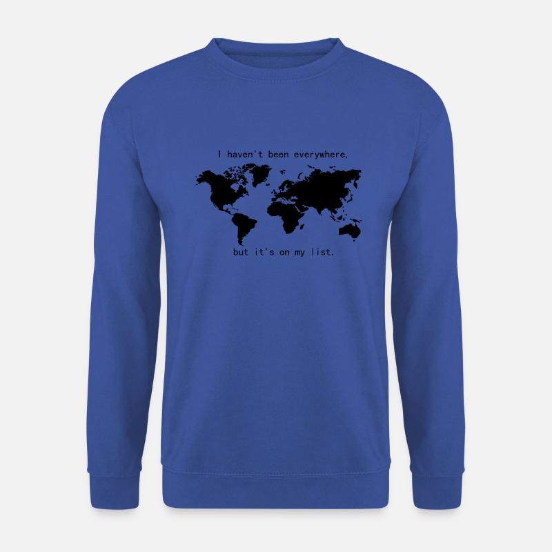 Weltkarte Reiselust - Unisex Pullover - Royalblau