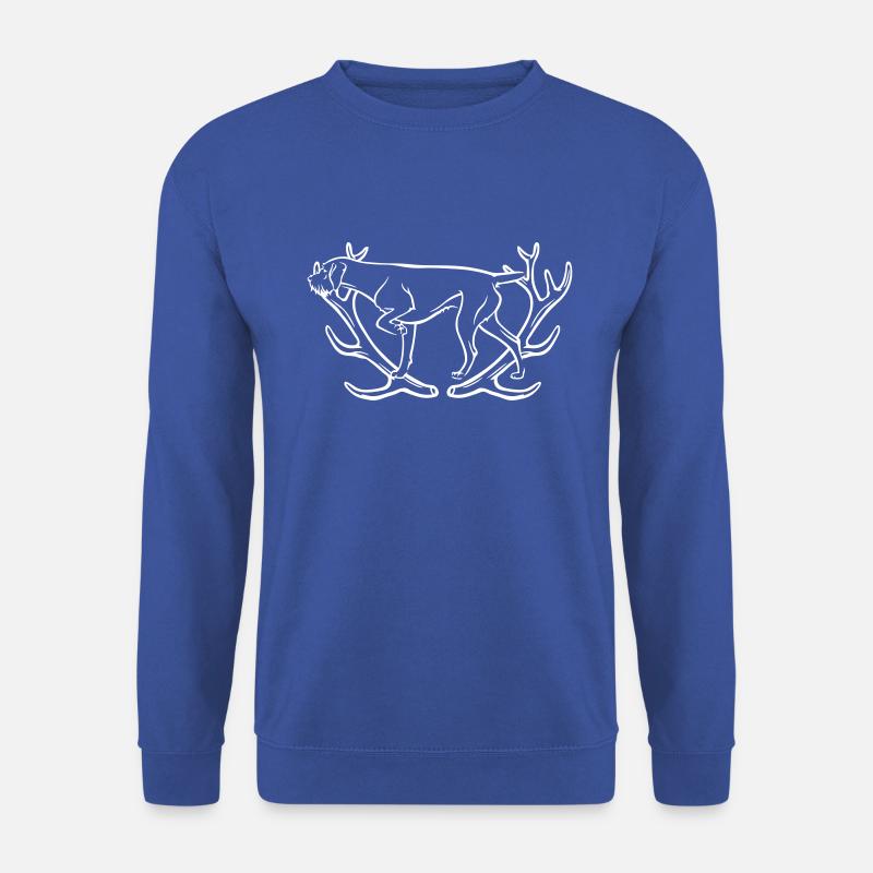Deutsch Drahthaar - Geweih - Unisex Pullover - Royalblau