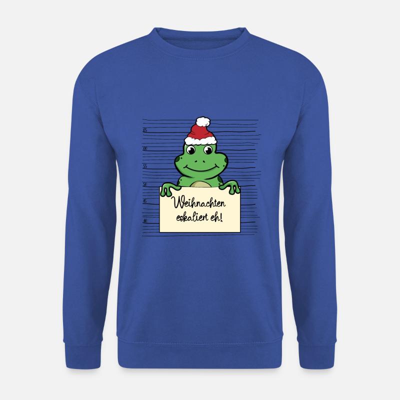 Es eskaliert eh lustige Weihnachten Frosch - Unisex Pullover - Royalblau