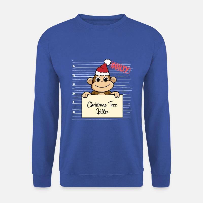 Weihnachtsbaum Umschubser Affe - Unisex Pullover - Royalblau