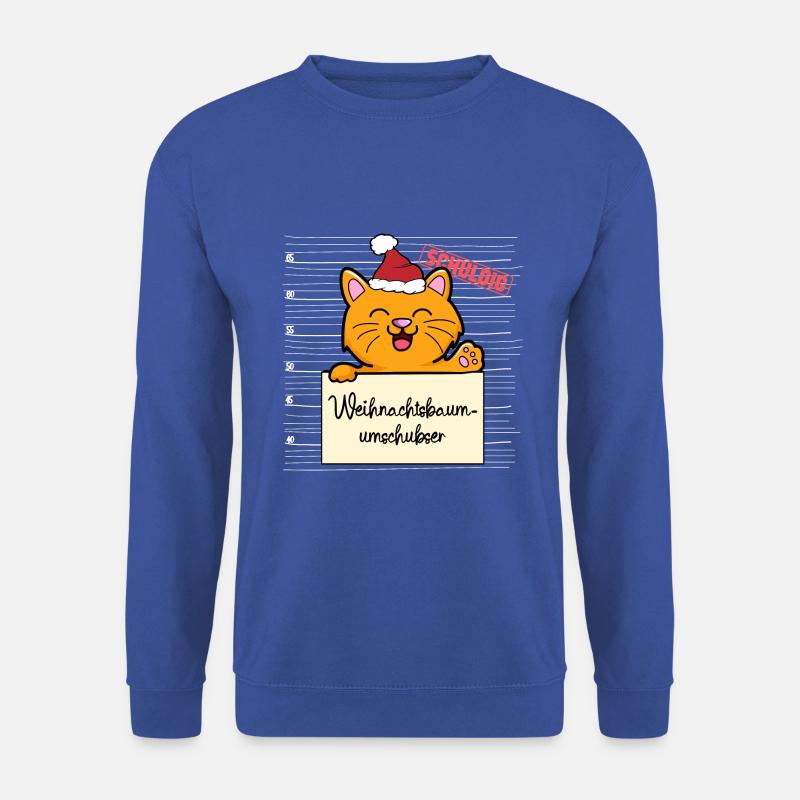 Weihnachtsbaum Umschubser Katze - Unisex Pullover - Royalblau