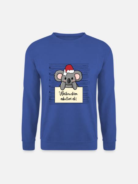 Es eskaliert eh lustige Weihnachten Koala - Unisex Pullover - Royalblau