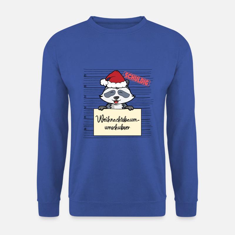 Weihnachtsbaum Umschubser Waschbär - Unisex Pullover - Royalblau