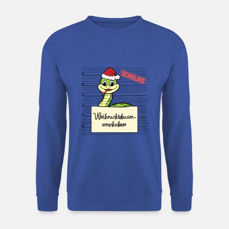 Weihnachtsbaum Umschubser Schlange - Unisex Pullover - Royalblau
