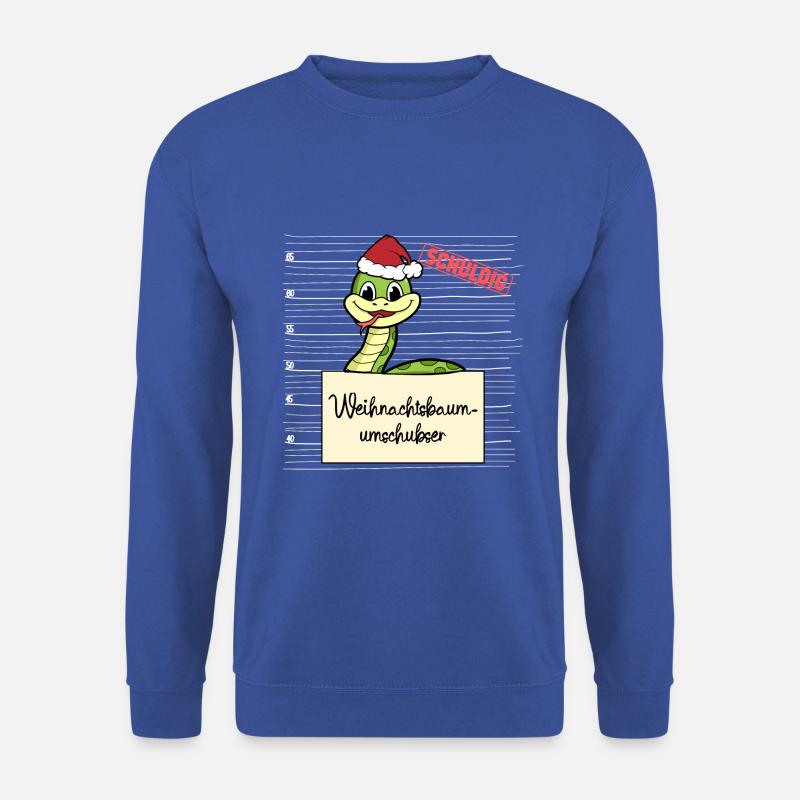 Weihnachtsbaum Umschubser Schlange - Unisex Pullover - Royalblau