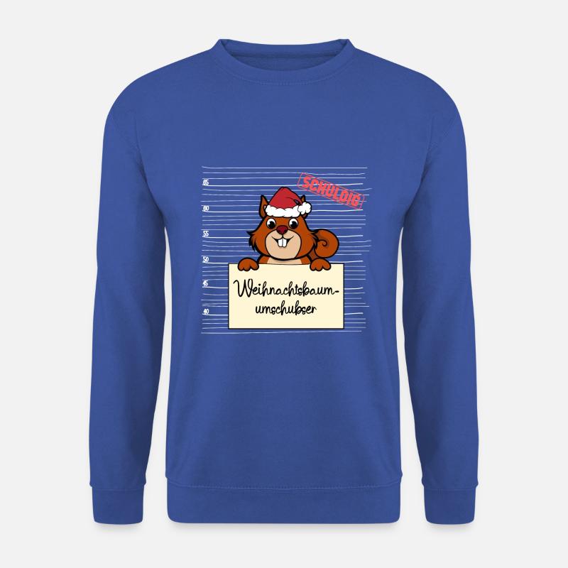 Weihnachtsbaum Umschubser Eichhörnchen - Unisex Pullover - Royalblau
