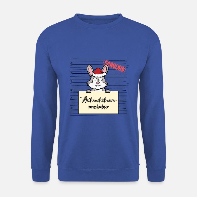 Weihnachtsbaum Umschubser Hase - Unisex Pullover - Royalblau