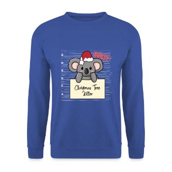 Weihnachtsbaum Umschubser Koala - Unisex Pullover - Royalblau - Vorne - Alina (178cm) & Michal (187cm)
