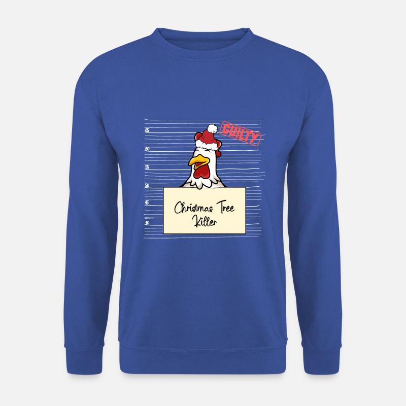 Weihnachtsbaum Umschubser Huhn - Unisex Pullover - Royalblau