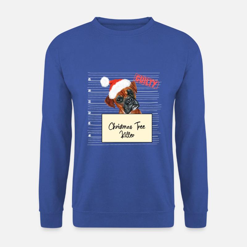 Weihnachtsbaum Umschubser Boxer - Unisex Pullover - Royalblau
