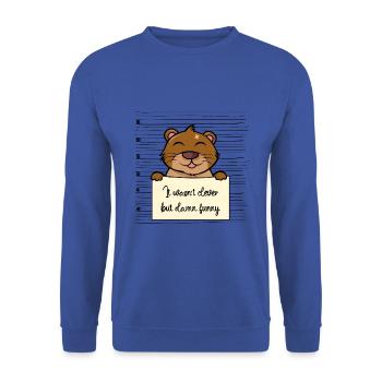 Seeotter lustiger Spruch humor Gefängnisbild - Unisex Pullover - Royalblau - Vorne - Alina (178cm) & Michal (187cm)