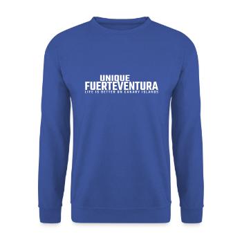 Fuerteventura unique - Sweat-shirt Unisexe - bleu royal - Devant - Alina (178cm) & Michal (187cm)