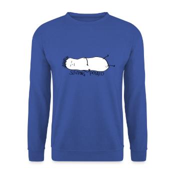 Pomme De Terre Dormant Super Pomme De Terre Maxerl Fun Bande Dessinée - Sweat-shirt Unisexe - bleu royal - Devant - Alina (178cm) & Michal (187cm)
