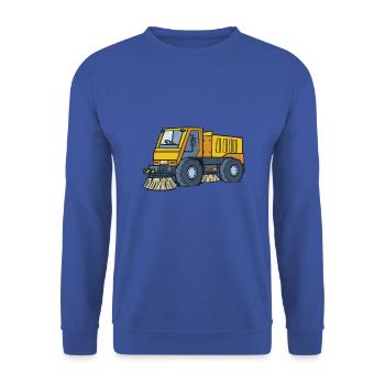 Balayeuse Voiture poubelle éboueur éboueur collecte des ordures - Sweat-shirt Unisexe - bleu royal - Devant - Alina (178cm) & Michal (187cm)