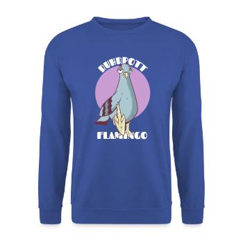Ruhrpottflamingo - Unisex Pullover - Royalblau - Vorne - Alina (178cm) & Michal (187cm)