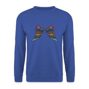 Ange ailes anges ailes ange anges - Sweat-shirt Unisexe - bleu royal - Devant - Alina (178cm) & Michal (187cm)