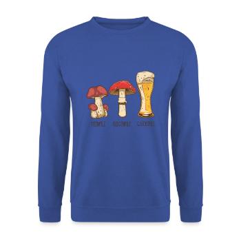 Pilzkunde Fliegenpilz Steinpilz mykologie - Unisex Pullover - Royalblau - Vorne - Alina (178cm) & Michal (187cm)