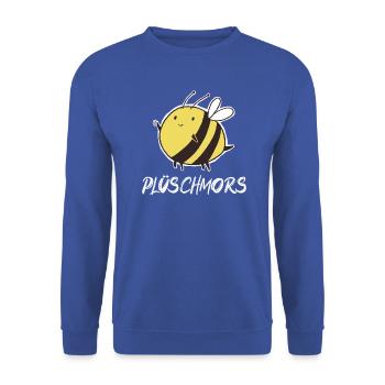 Plüschmors Plattdeutsch Hummel Biene Insekt - Unisex Pullover - Royalblau - Vorne - Alina (178cm) & Michal (187cm)