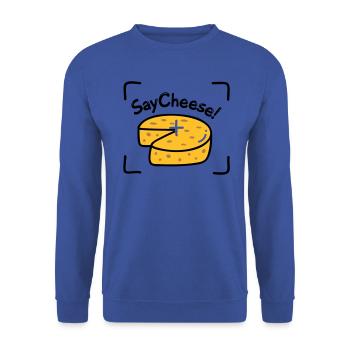 Say Cheese! - Unisex Sweatshirt - royal blue - Front - Alina (178cm) & Michal (187cm)