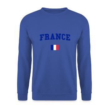 FRANCE - Unisex Sweatshirt - royal blue - Front - Alina (178cm) & Michal (187cm)