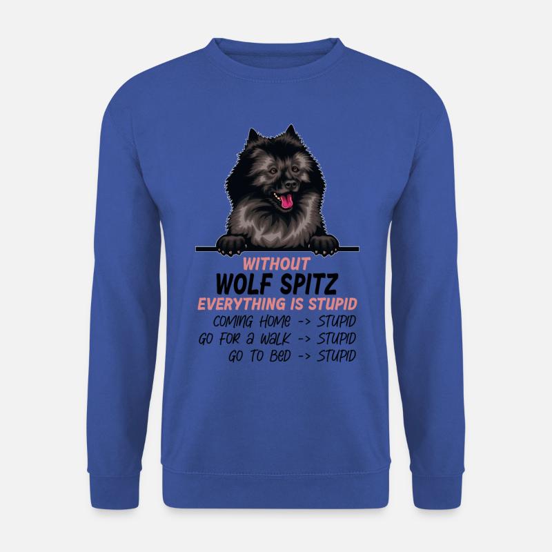 Ohne Wolfsspitz ist alles doof - Unisex Pullover - Royalblau