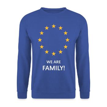 Europe – Nous sommes une famille! (Europe) - Sweat-shirt Unisexe - bleu royal - Devant - Alina (178cm) & Michal (187cm)