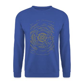TechRadar Kreisdesign - Unisex Pullover - Royalblau - Vorne - Alina (178cm) & Michal (187cm)