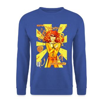 PeeFingerWoman2 - Unisex Pullover - Royalblau - Vorne - Alina (178cm) & Michal (187cm)