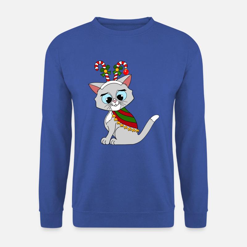 x-mas cat - Unisex Pullover - Royalblau