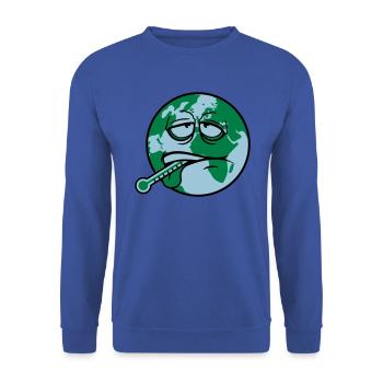 virus de la terre virus bactéries thermomètre l'humanité - Sweat-shirt Unisexe - bleu royal - Devant - Alina (178cm) & Michal (187cm)