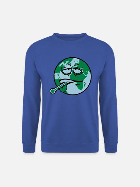 erde krank virus bakterien thermometer menschheit - Unisex Pullover - Royalblau