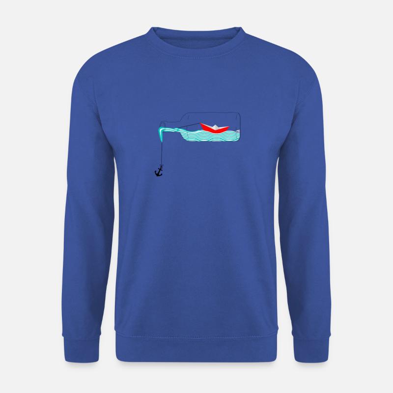 Buddelschiff Flaschenschiff - Unisex Pullover - Royalblau