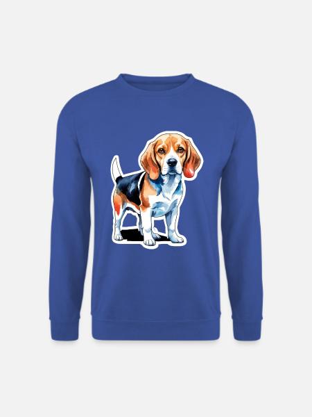 Beagle Wasserfarben - Unisex Pullover - Royalblau