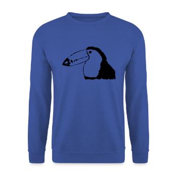 Toucan-like colorful bird - Unisex Sweatshirt - royal blue - Front - Alina (178cm) & Michal (187cm)