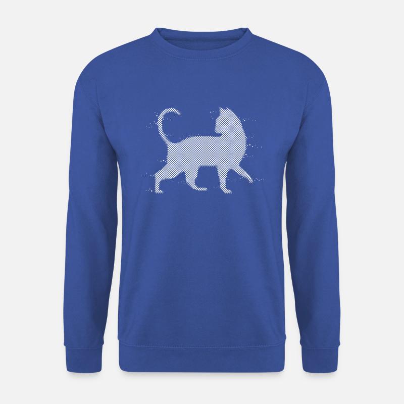 tachetée chat - Sweat-shirt Unisexe - bleu royal