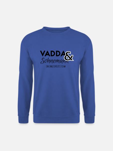 Vater und Sohn ein Team Geschenk Idee - Unisex Pullover - Royalblau