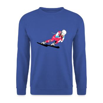 Ski alpin - Sweat-shirt Unisexe - bleu royal - Devant - Alina (178cm) & Michal (187cm)