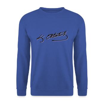 Mustafa Kemal Atatürk imza - Unisex Pullover - Royalblau - Vorne - Alina (178cm) & Michal (187cm)