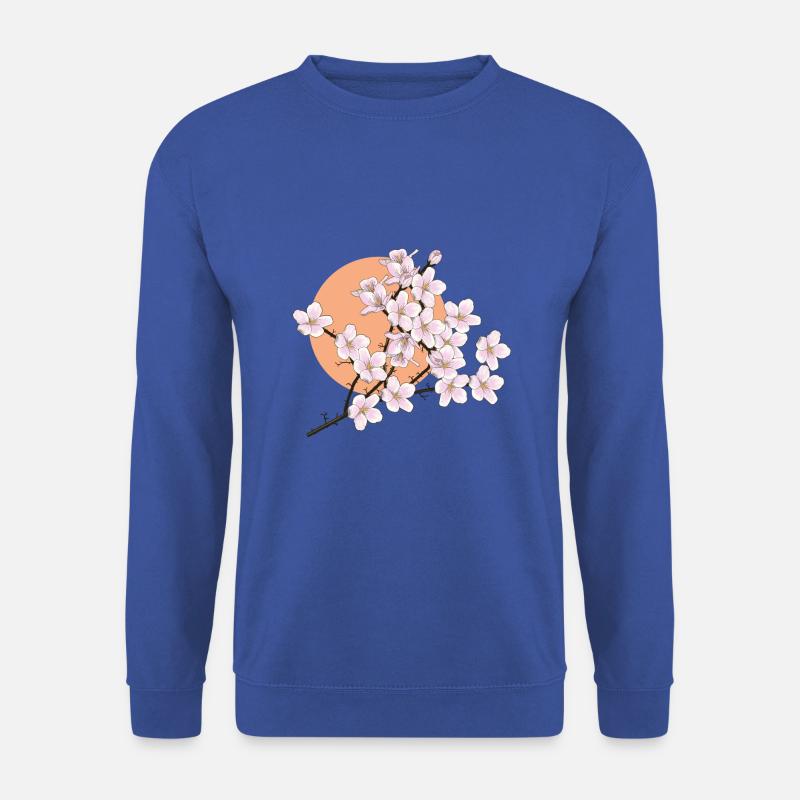 Kirschblüten, Sonne, Frühling - Unisex Pullover - Royalblau
