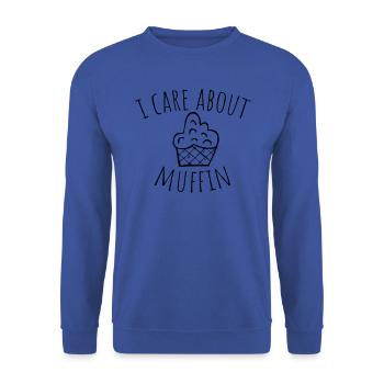 muffin - Unisex Pullover - Royalblau - Vorne - Alina (178cm) & Michal (187cm)