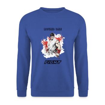 The fighter - Unisex Sweatshirt - royal blue - Front - Alina (178cm) & Michal (187cm)