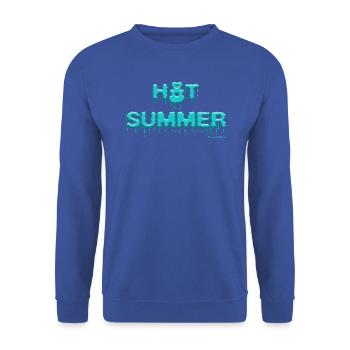 Hot Summer in creamy mint-coloured - Unisex Pullover - Royalblau - Vorne - Alina (178cm) & Michal (187cm)