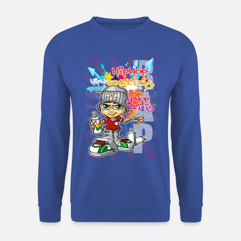 Graffiti boy background - Unisex Pullover - Royalblau
