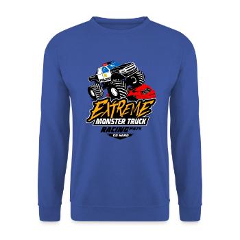 Monster Truck - Pickup - Big Foot - Unisex Pullover - Royalblau - Vorne - Alina (178cm) & Michal (187cm)