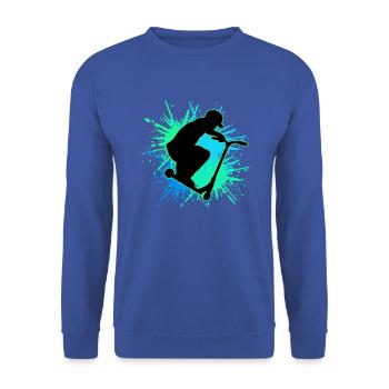 scooter stunt it - Unisex Pullover - Royalblau - Vorne - Alina (178cm) & Michal (187cm)
