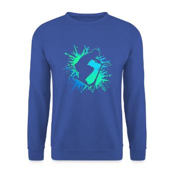 scooter stunt it - Unisex Pullover - Royalblau - Vorne - Alina (178cm) & Michal (187cm)