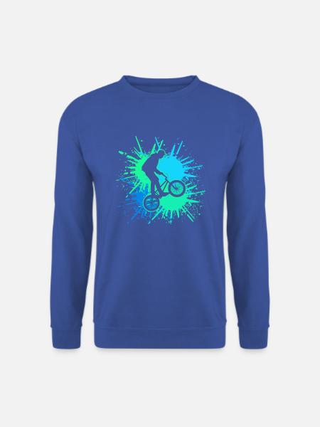 Fahrrad BMX Wheelie MTB Mountainbike - Unisex Pullover - Royalblau