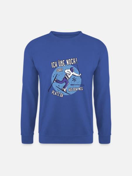 Ski Outfit Skifahren Anfänger Skifahrer Skisport - Unisex Pullover - Royalblau