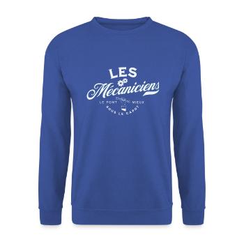 Les mécaniciens le font mieux sous le capot - Sweat-shirt Unisexe - bleu royal - Devant - Alina (178cm) & Michal (187cm)