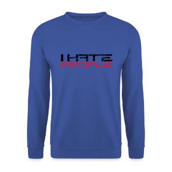 rayures fissures graffiti spray gouttes autocollant aufkl - Sweat-shirt Unisexe - bleu royal - Devant - Alina (178cm) & Michal (187cm)